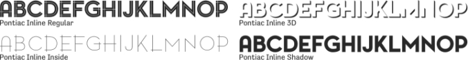 Pontiac Inline Font Preview
