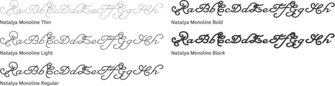 Natalya Monoline Font Preview