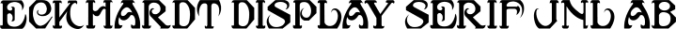 Eckhardt Display Serif JNL Font Preview