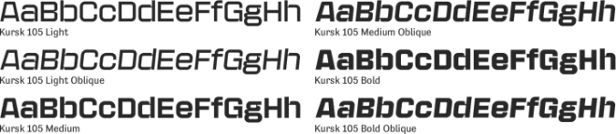 Kursk 105 Font Preview