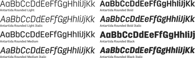 Antartida Rounded Font Preview