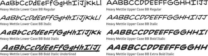 Heavy Mettle BB Font Preview