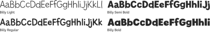 Billy Font Preview