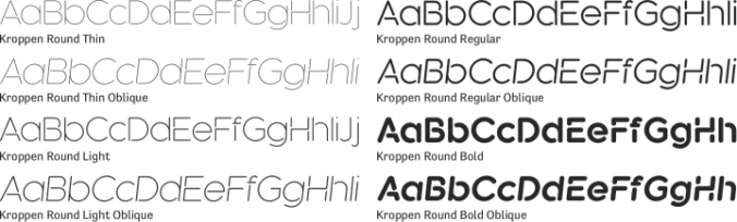Kroppen Round Font Preview
