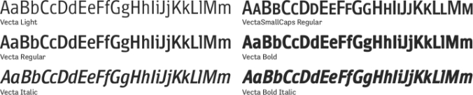 Vecta Font Preview