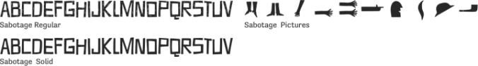 Sabotage Font Preview