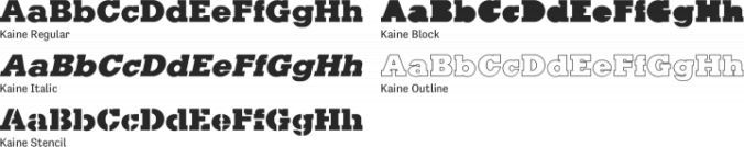 Kaine Font Preview