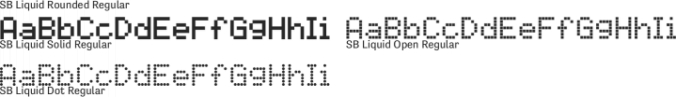 SB Liquid Font Preview