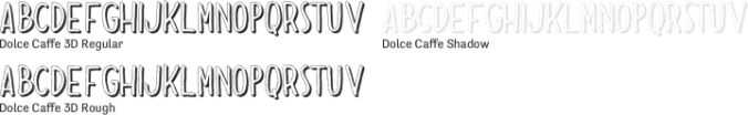 Dolce Caffe 3D Font Preview