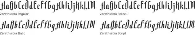Zarathustra Font Preview