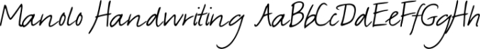 Manolo Handwriting Font Preview