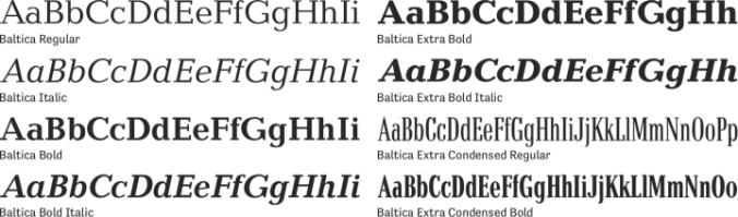 Baltica Font Preview