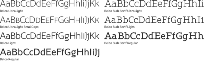 Belco Font Preview