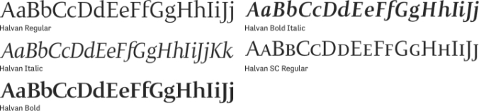 Halvan Font Preview
