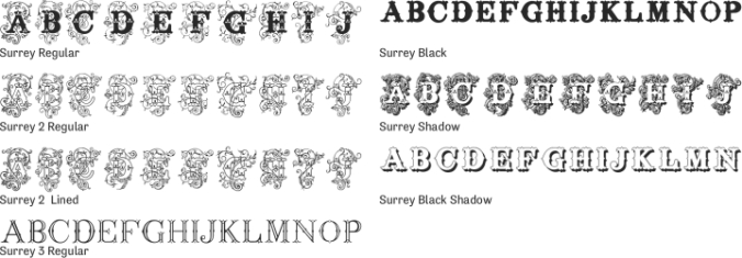 Surrey Font Preview
