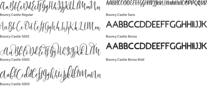 Bouncy Castle Font Preview
