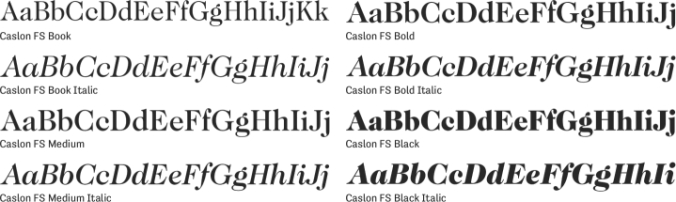 Caslon FS Font Preview