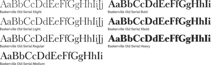 Baskerville Old Serial Font Preview