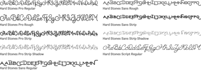 Hard Stones Font Preview