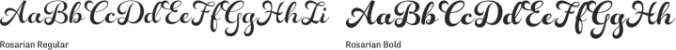 Rosarian Font Preview