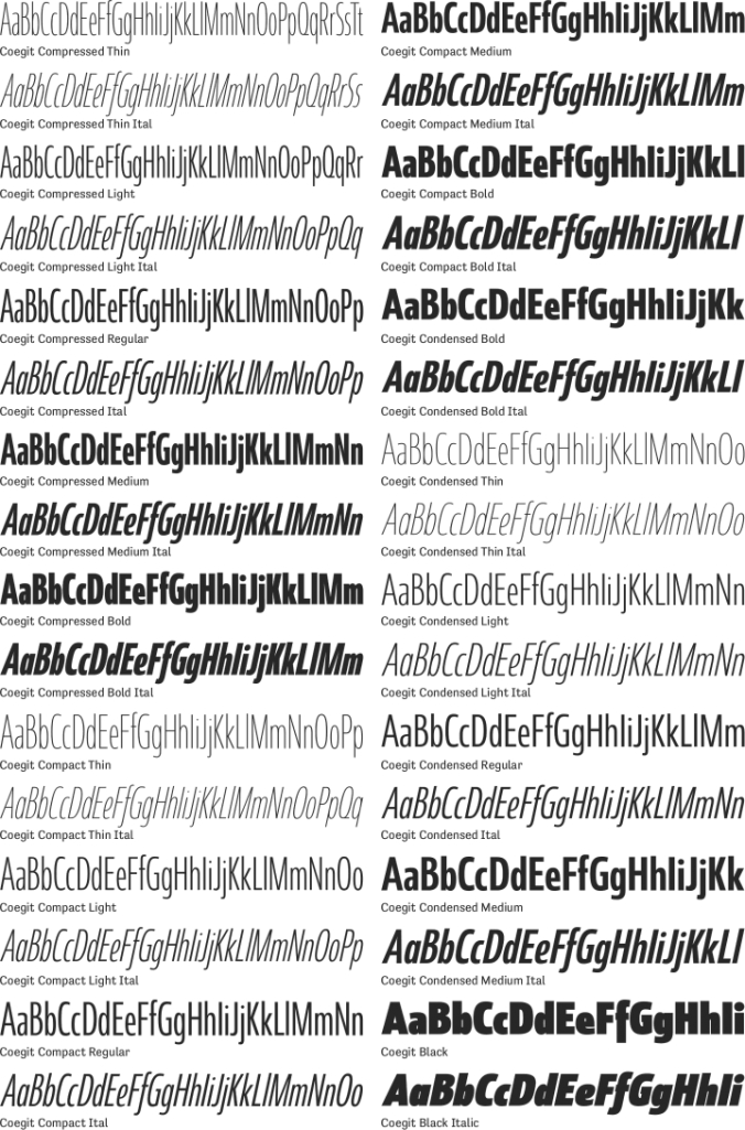 Coegit Font Preview