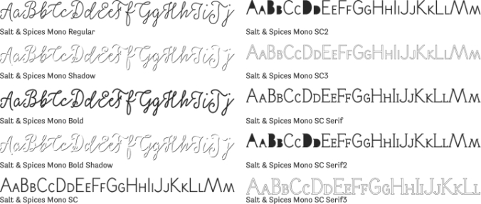 Salt & Spices Mono Font Preview