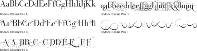 Bodoni Classic Pro Font Preview
