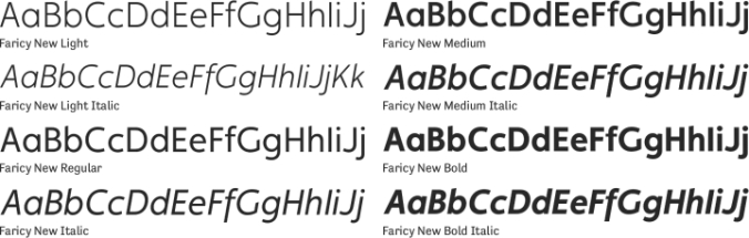 Faricy New Font Preview