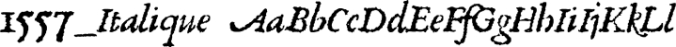 1557 Italique Font Preview