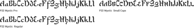 P22 Mystic Font Preview