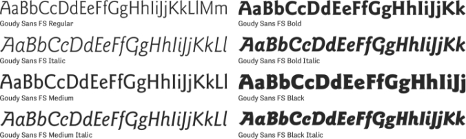 Goudy Sans FS Font Preview