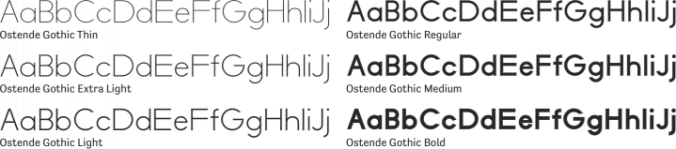 Ostende Gothic Font Preview
