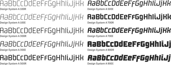 Design System A Font Preview