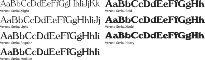 Verona Serial Font Preview