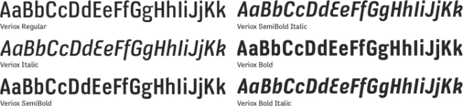 Veriox Font Preview