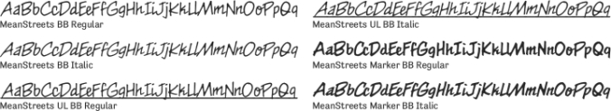 Mean Streets Font Preview