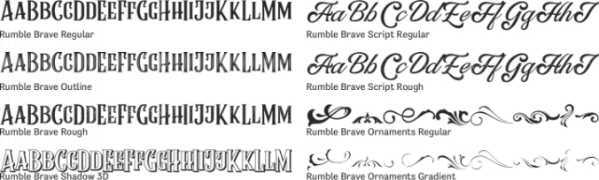 Rumble Brave Font Preview