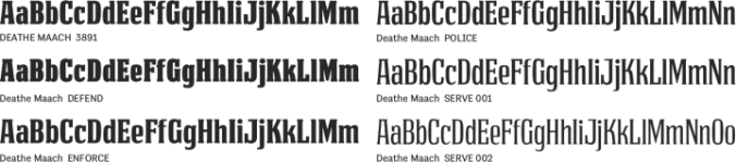 DEATHE MAACH 3891 Font Preview