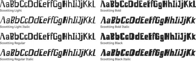 Scootting Font Preview