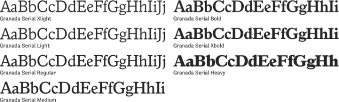 Granada Serial Font Preview