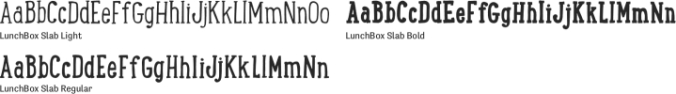 LunchBox Slab Font Preview