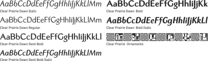 Clear Prairie Dawn Font Preview