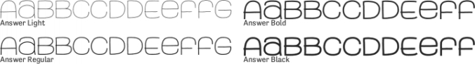 Answer Font Preview