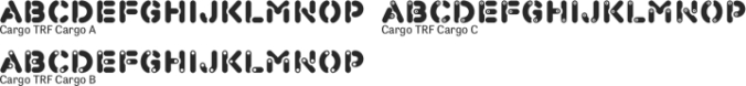 Cargo TRF Font Preview