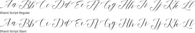 Shanti Script Font Preview