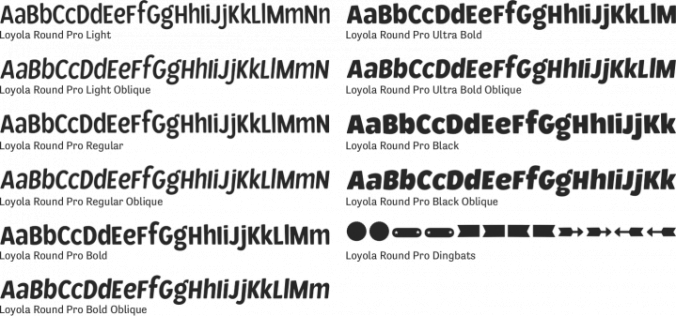 Loyola Round Pro Font Preview