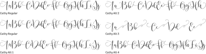 Cathy Font Preview
