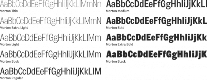 Morton Font Preview