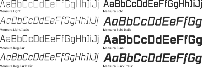 Mensura Font Preview