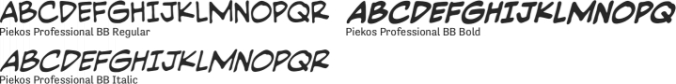 Piekos Professional BB Font Preview